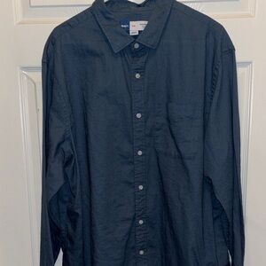 Old Navy Dark Blue Men's Casual Button Down Shirt